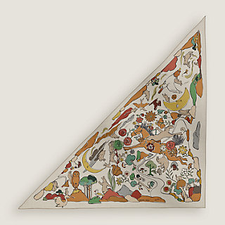 【HERMES】カシシル 大判トライアングル☆Mille et Un Lapins Mille et Un Lapins triangle | Hermès Mainland China